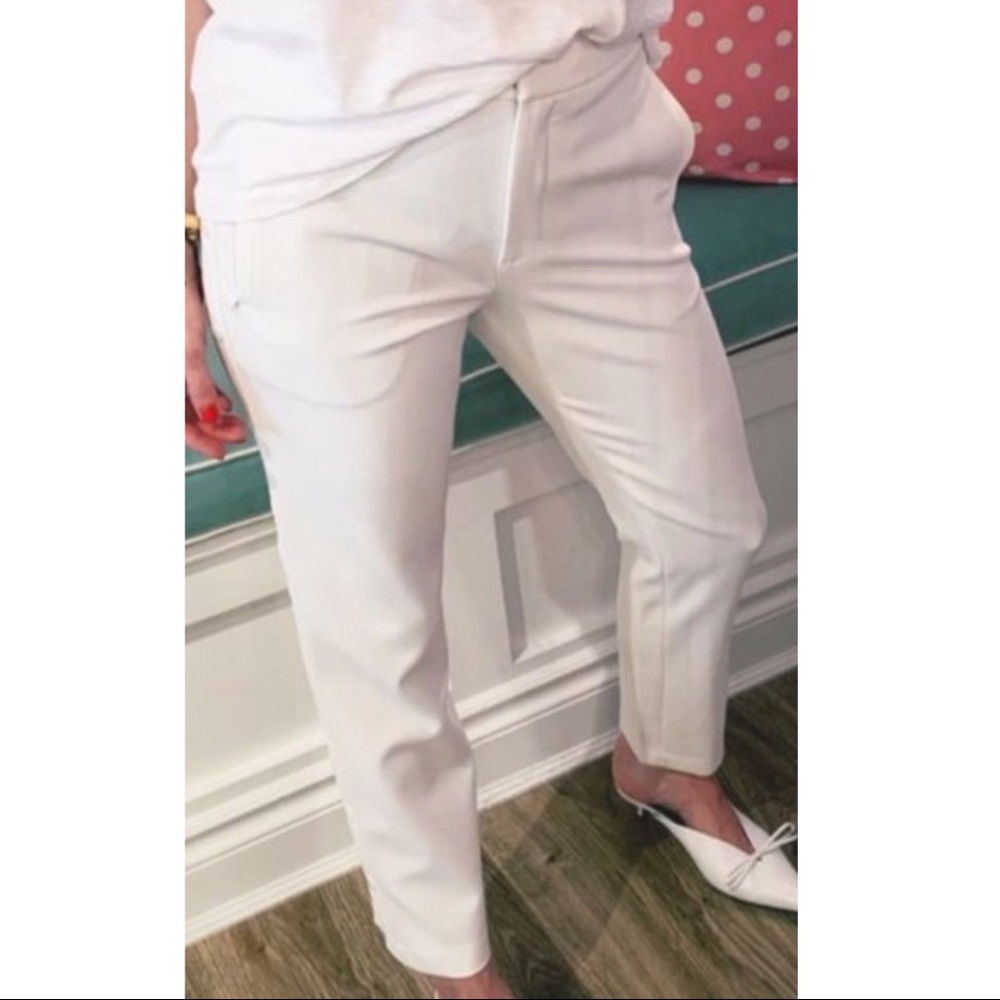 TIBI White Classic Capri Trousers